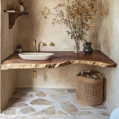 Πάγκος Μπάνιου Καρυδιάς | Papavero Uno 4cm